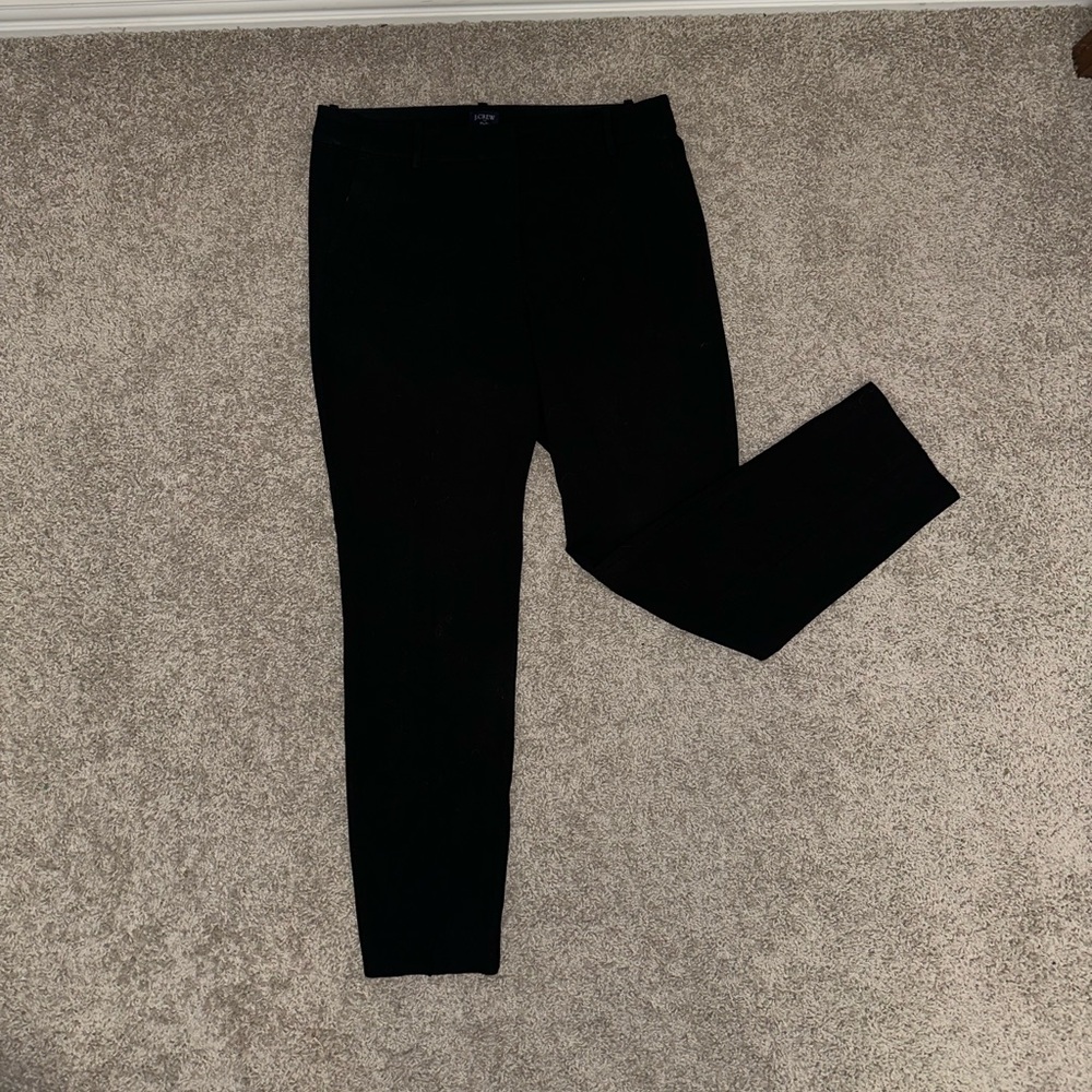 J. Crew Black Straight-Leg Ponte Pants
